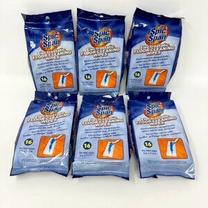 Lot 6 Spic & Span Electrostatic Floor Cleaning Wipes  96 Total Dry Floor Wipes